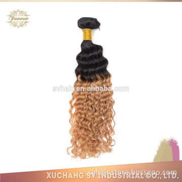 wholesale price brazilian ombre weave hair Hot sale deep wave two tone hair,100% human ombre hair brazilian remy hair weave